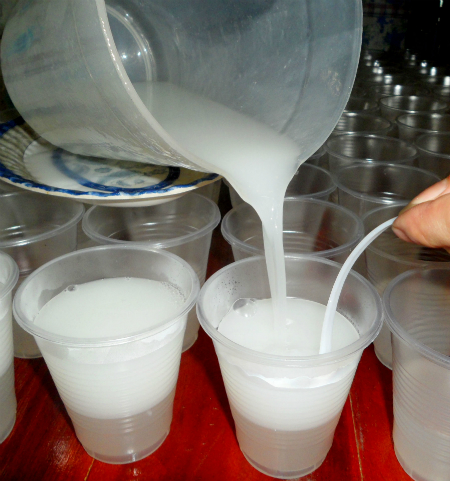 Coconut jelly cool summer day 